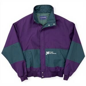 Vintage Swingster Mycogen Plant Science Windbreaker Softshell Zip Jacket USA M